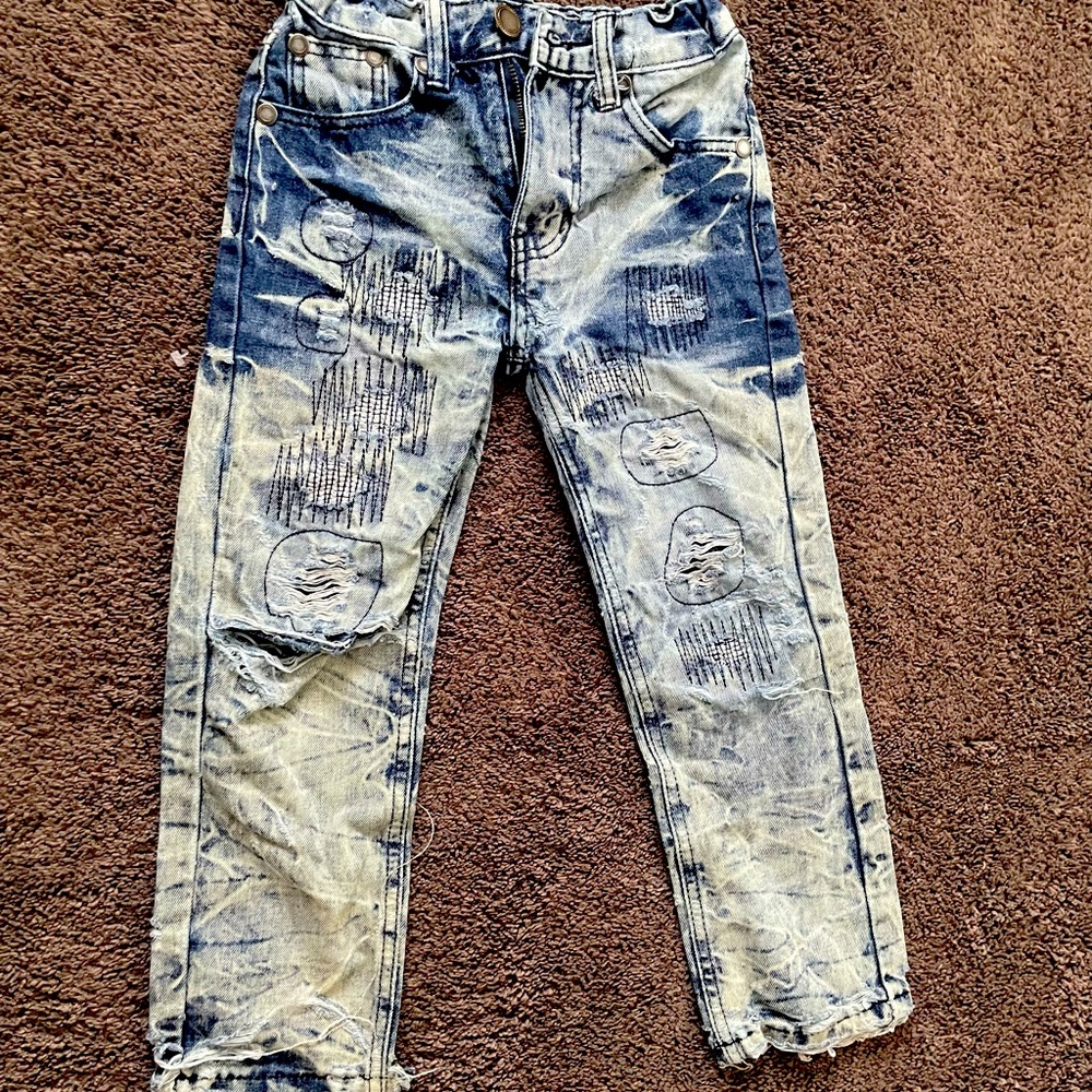 Kids road narrows patchwork jeans- size 6